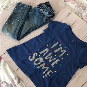 Gap kids toddler jegging and t-shirt size 5